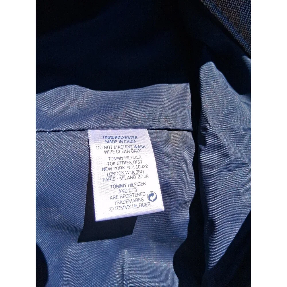 Tommy Hilfiger Travel Barrel Bag Tote Backpack XL Blue & Silver Vintage
